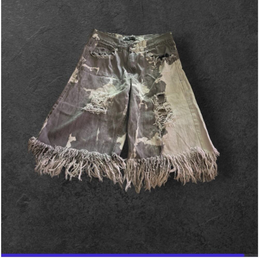 Rocawear Jean Shorts Mens 33 Baggy Y2K 90s Skater Wide Leg Grunge Thrashed